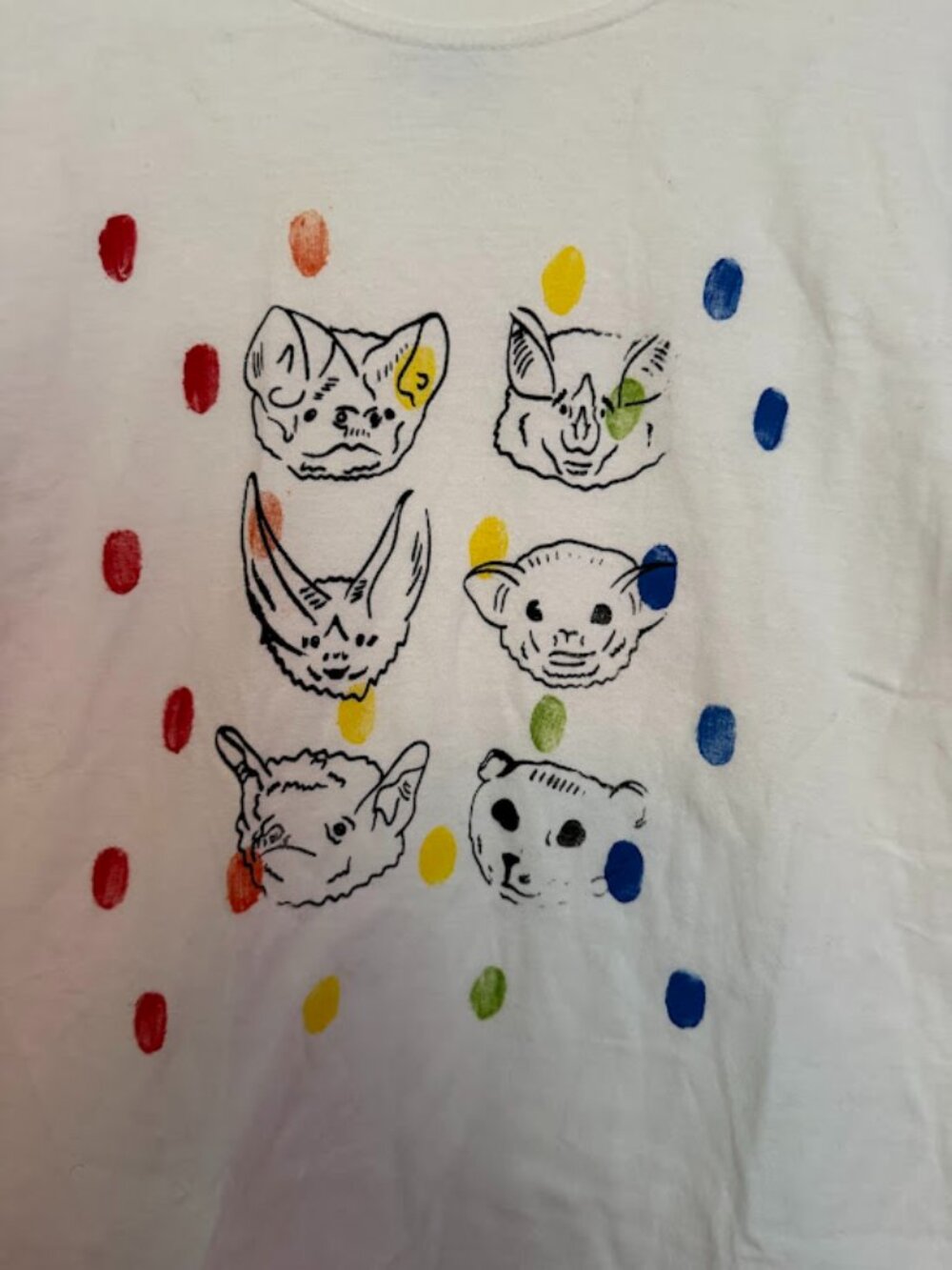 ENDANGERED BAT TSHIRT Hand Silk Screen Printed